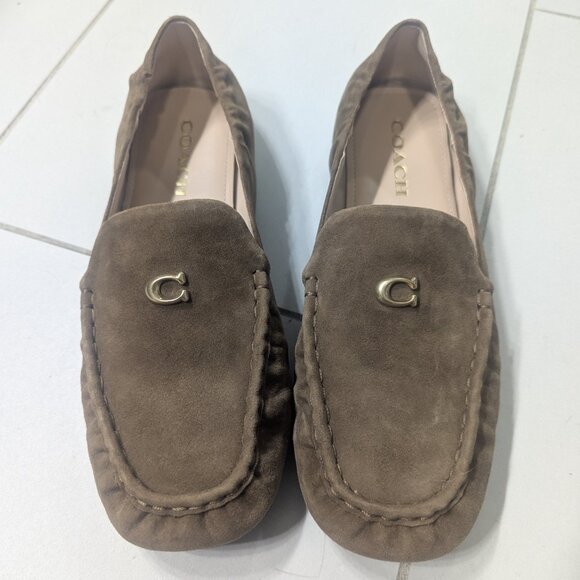NWOT Coach Ronnie Loafer in “Coconut” Brown Suede Size 9 - Picture 5 of 5